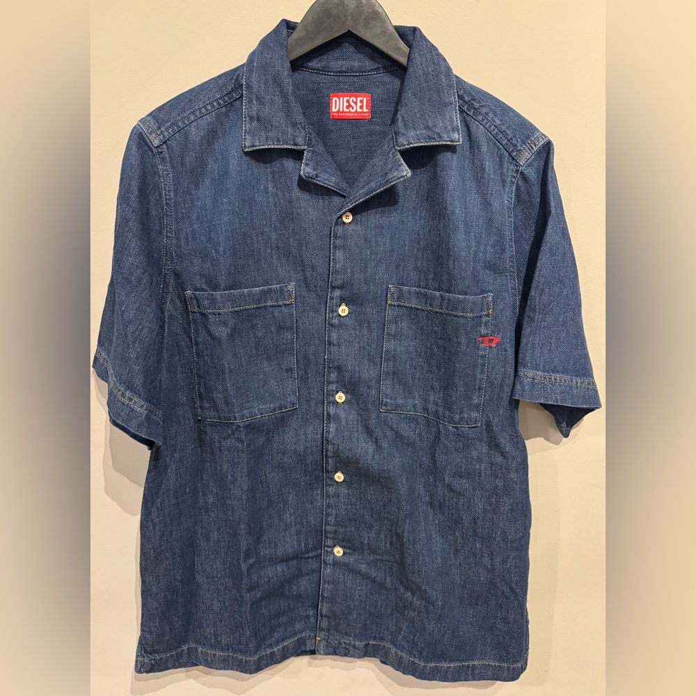 Diesel Dark Blue Casual Button Down Shirt